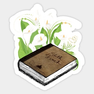 Edith Finch journal with flowers Sticker